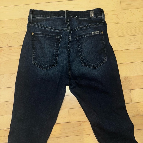 7 For All Mankind Dark Wash Bl(air) Skinny Jeans - size 25 - Picture 8 of 10